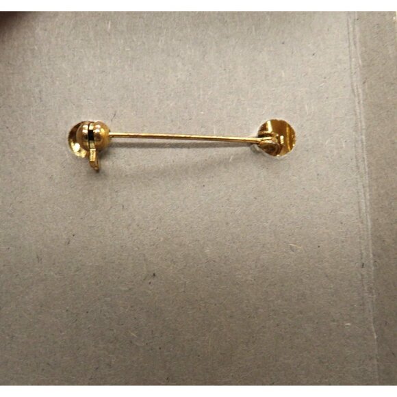 Joy Christmas Brooch 2" Gold Tone Pin Candy Cane Wreath Spellout Design New - Picture 10 of 13